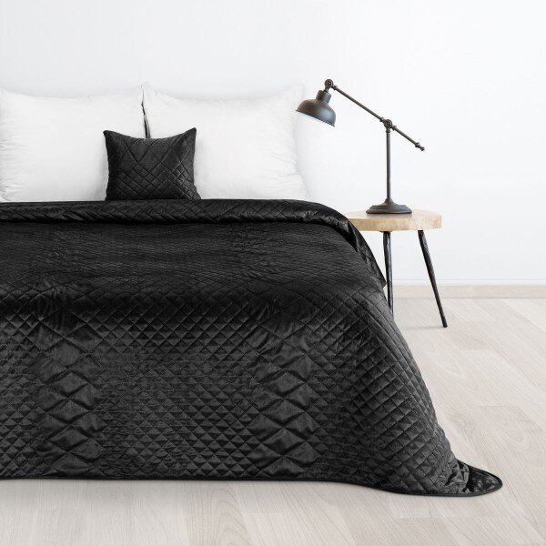 Sametový přehoz na postel Luiz3 černý new Černá 170x210 cm