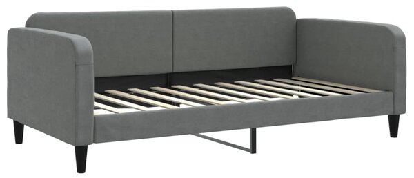 Válenda s přistýlkou a zásuvkami tmavě šedá 100 x 200 cm textil 3196858
