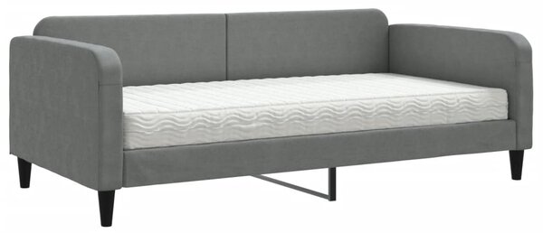 Válenda s matrací tmavě šedá 100 x 200 cm textil 3196804
