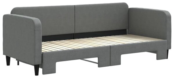 Válenda s přistýlkou tmavě šedá 80 x 200 cm textil 3196812