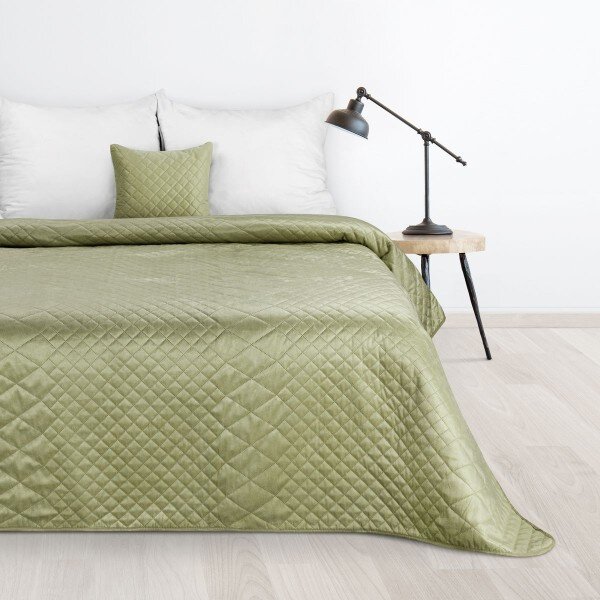 Sametový přehoz na postel Luiz3 světle zelený new Zelená 70x160 cm
