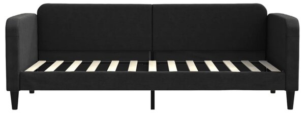 Válenda s přistýlkou a zásuvkami černá 80 x 200 cm textil 3196849