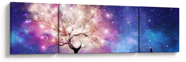 Obraz - Vesmírný strom (170x50 cm)