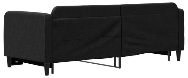 Válenda s přistýlkou černá 80 x 200 cm textil 3196813
