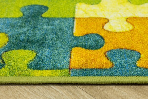 Kobercový ráj Dětský kusový koberec Puzzle multicolor vícebarevný Rozměr: 100x200 cm