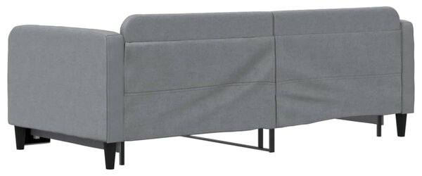 Válenda s přistýlkou světle šedá 90 x 200 cm textil 3196816