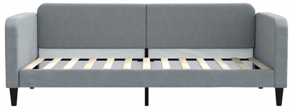 Válenda s přistýlkou světle šedá 90 x 200 cm textil 3196816