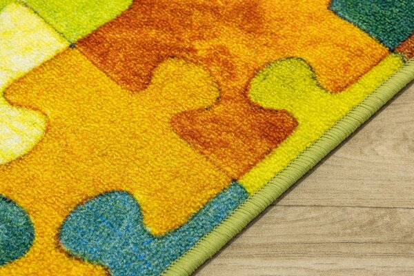Kobercový ráj Dětský kusový koberec Puzzle multicolor vícebarevný Rozměr: 100x200 cm