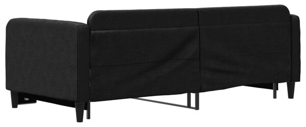 Válenda s přistýlkou černá 90 x 190 cm textil 3196828