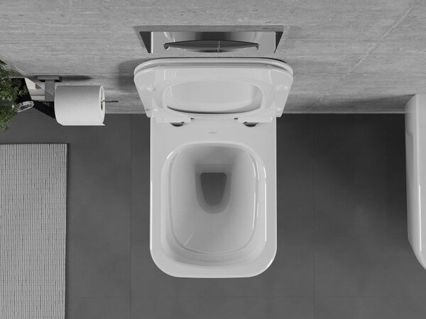 Mexen Margo WC mísa Rimless s pomalu zavírajícím slim sedátkem, duroplast, bílý lesk - 30420800