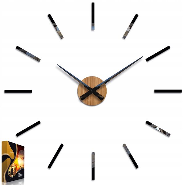 Nástěnné hodiny ModernClock černé 65 cm