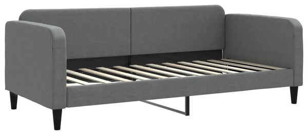 Válenda s přistýlkou a zásuvkami tmavě šedá 90 x 200 cm textil 3196853