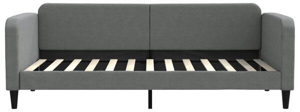 Válenda s přistýlkou a zásuvkami tmavě šedá 90 x 200 cm textil 3196853