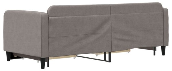 Válenda s přistýlkou a zásuvkami taupe 80 x 200 cm textil 3196850