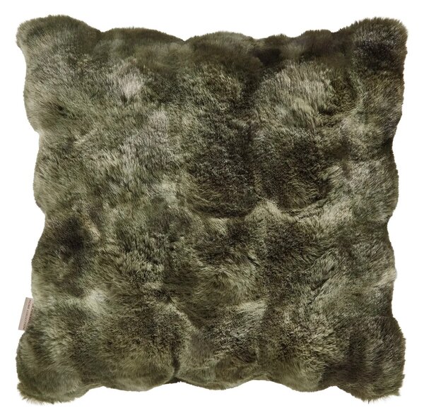 Skinnwille Home Collection Luxusní polštář Misty Forest, zelený, 45x45 cm