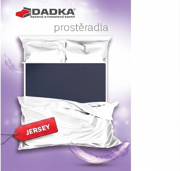 DADKA Jersey prostěradlo švestka Rozměr 90x200x20 jednolůžko
