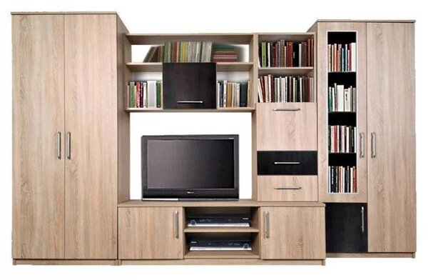 Obývací stěna Delhi, dub sonoma/wenge
