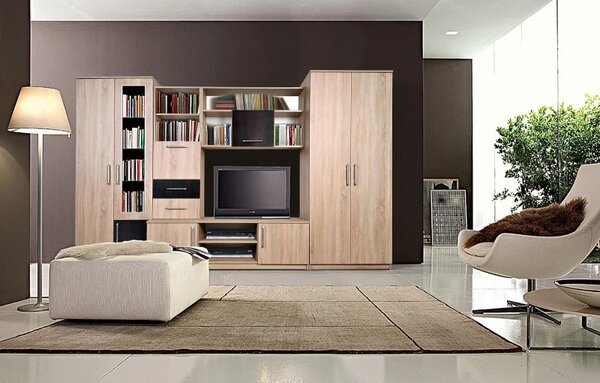 Obývací stěna Delhi, dub sonoma/wenge