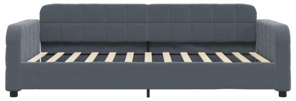 Válenda s matrací tmavě šedá 80 x 200 cm samet 3196899