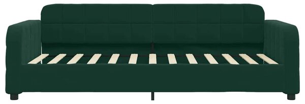 Válenda s matrací tmavě zelená 80 x 200 cm samet 3196900