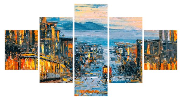 Obraz - Cable Car, San Francisco (125x70 cm)