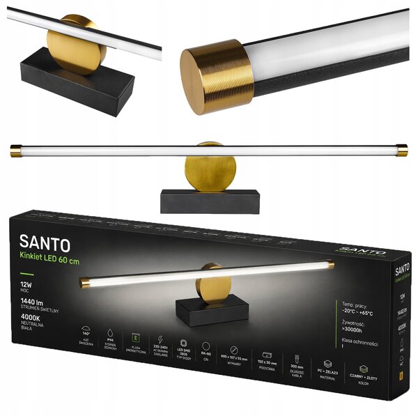 LED koupelnové nástěnné svítidlo Lampa nad zrcadlo 12W 60cm 4000K