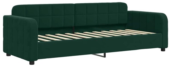 Válenda s matrací tmavě zelená 80 x 200 cm samet 3196900