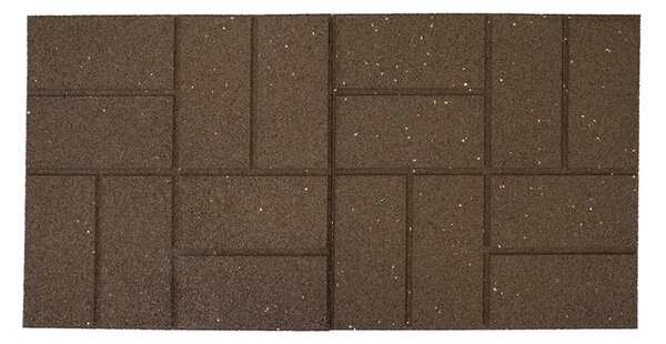 Oboustranná gumová dlaždice Brickface 40 x 40 cm, hnědá MHEU5000141