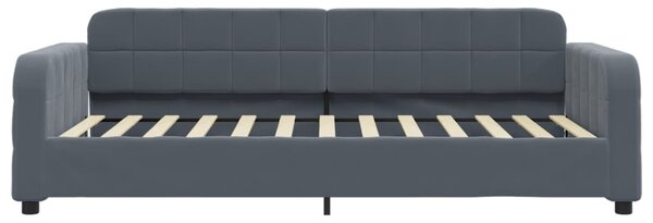 Válenda s přistýlkou tmavě šedá 80 x 200 cm samet 3196923