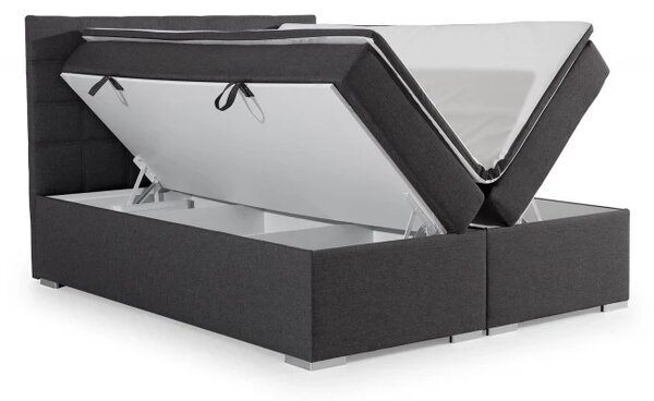 Postel Boxspring Alicia, šedá (látka - ba 01/sawana 05)