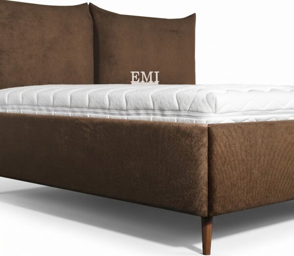 Postel čalouněná ALORA + lamelový rošt + matrace EMI