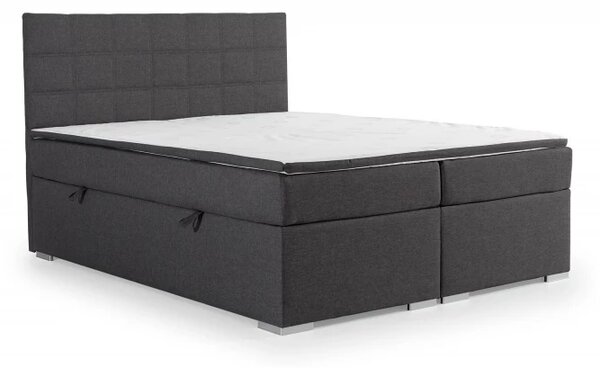 Postel Boxspring Alicia, šedá (látka - ba 01/sawana 05)