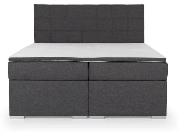 Postel Boxspring Alicia, šedá (látka - ba 01/sawana 05)