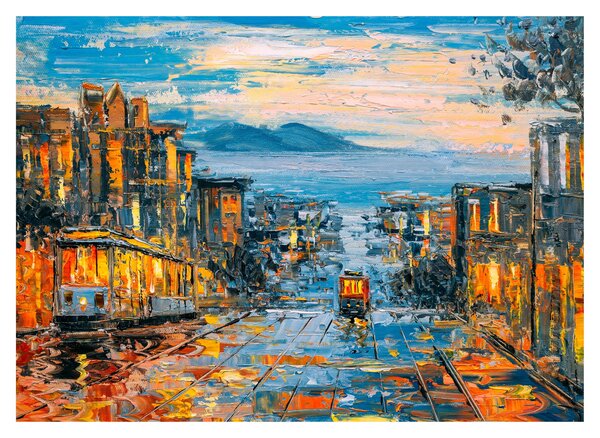 Obraz - Cable Car, San Francisco (70x50 cm)