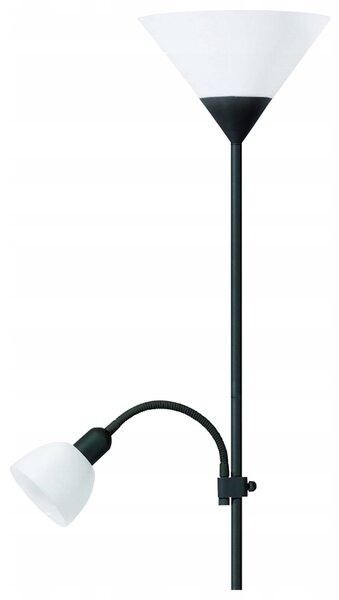 Stojací lampa PLATINET černá 180 cm, patice E27/E14, 2 světelné body