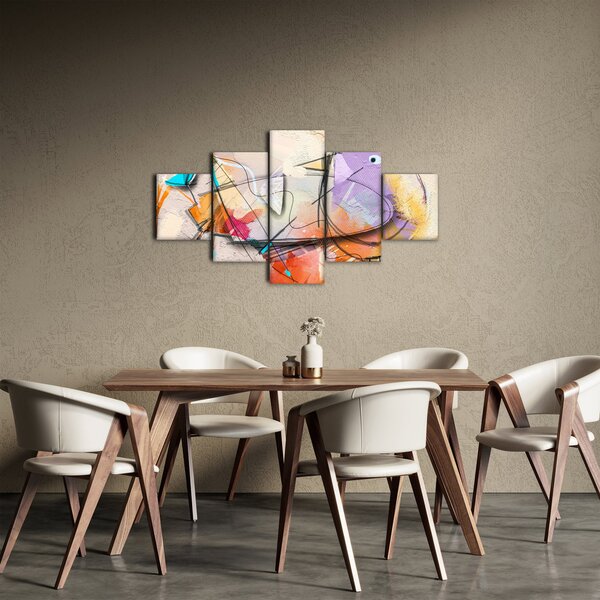Obraz - Abstrakce, ptáček (125x70 cm)
