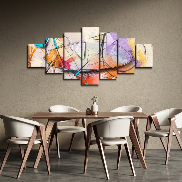 Obraz - Abstrakce, ptáček (210x100 cm)