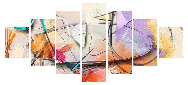 Obraz - Abstrakce, ptáček (210x100 cm)