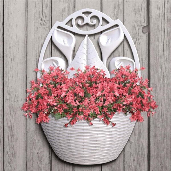BAMA Závěsný květináč GERLA, bílý, průměr 32 cm