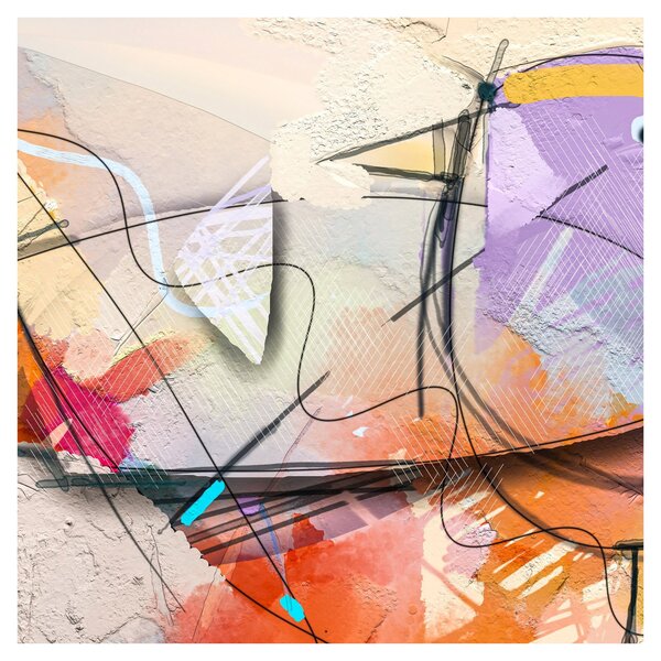 Obraz - Abstrakce, ptáček (30x30 cm)