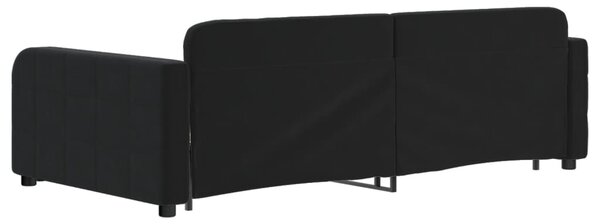 Válenda s přistýlkou černá 100 x 200 cm samet 3196940