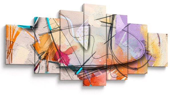 Obraz - Abstrakce, ptáček (210x100 cm)