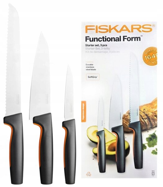 Sada nožů v pouzdře Fiskars Functional Form 3 ks
