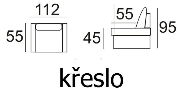 Kožené křeslo Dubaj LUX, tm. modrá (K-58)