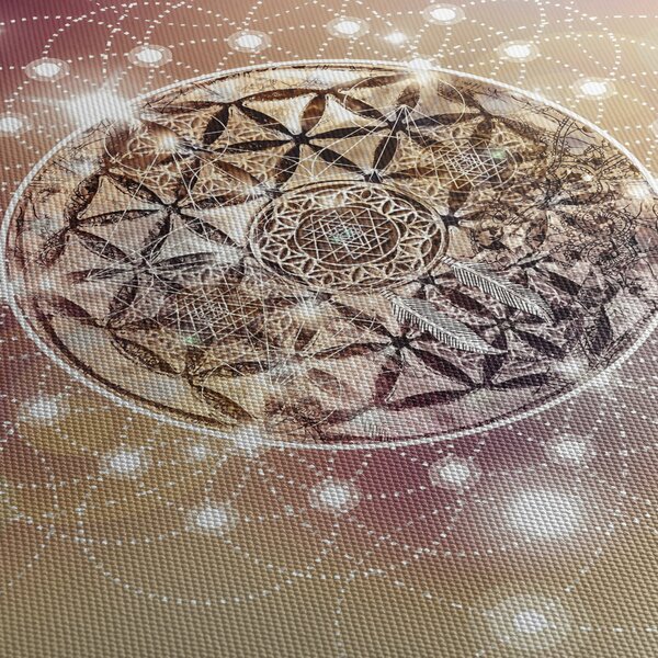 Obraz - Mandala s elementy (70x50 cm)