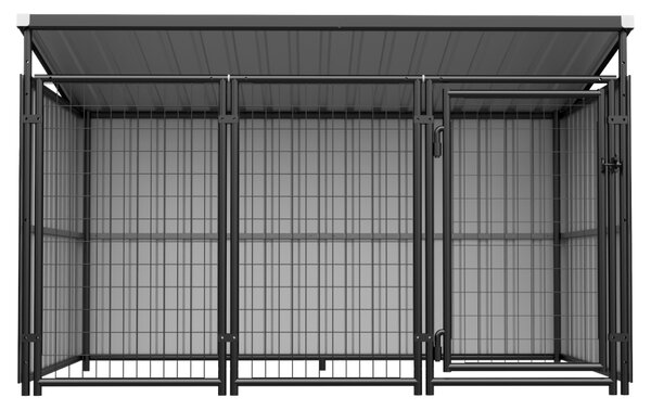 KONDELA Voliéra pro psa, 191,5x125x100 cm, antracit, DOGNY TYP 5