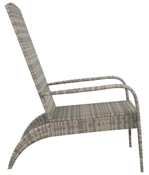 Zahradní židle Adirondack šedá polyratan 319695