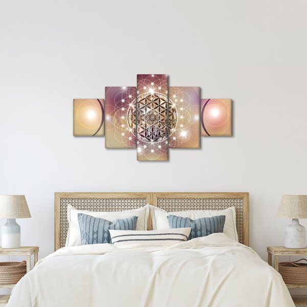 Obraz - Mandala s elementy (125x70 cm)