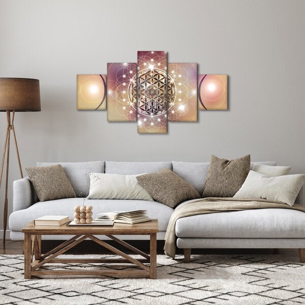 Obraz - Mandala s elementy (125x70 cm)