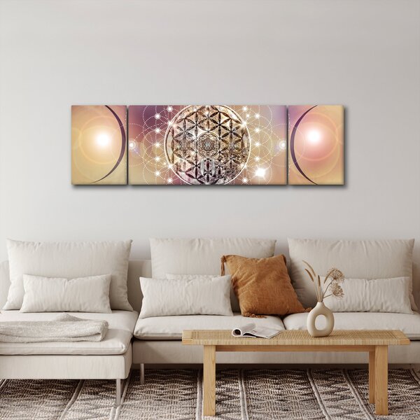 Obraz - Mandala s elementy (170x50 cm)